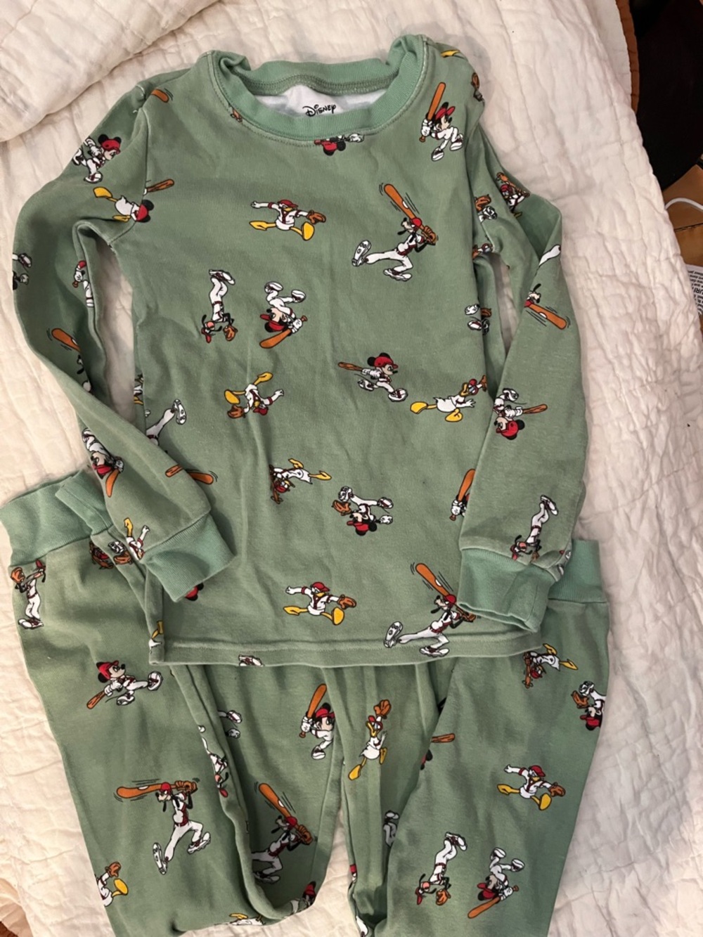 Janie and Jack x Disney baseball pajamas. Size 7.